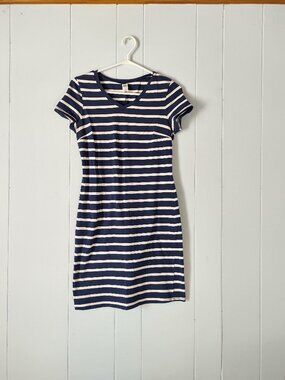 Old Navy Navy Striped T-shirt Dress